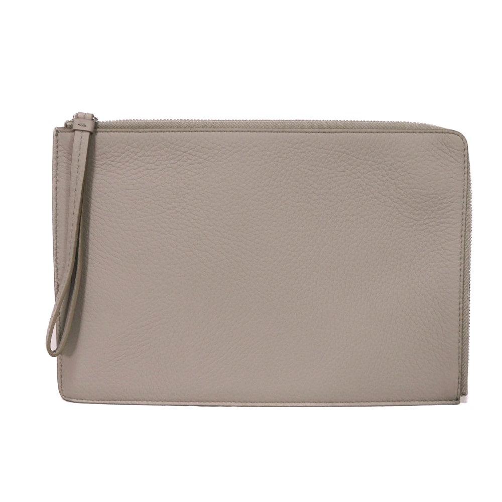Used Zip Strap Pouch (65992) SA1TT0004 P4746 T8135 7931 L-shaped Zipper Business Bag, 4 Stitches, Gray, Men's from