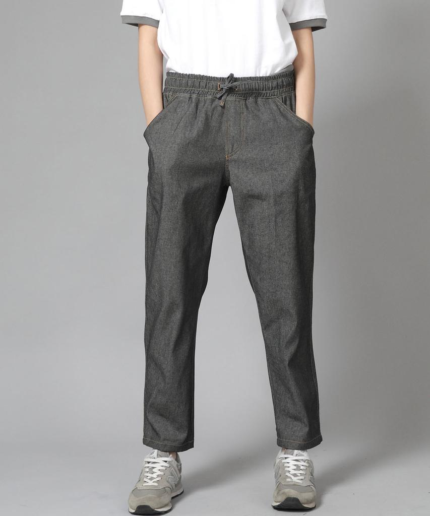 Seinteukeulu Bridgefill Elastic Waist Pants Bwd-324 Gray Black Denim Brs