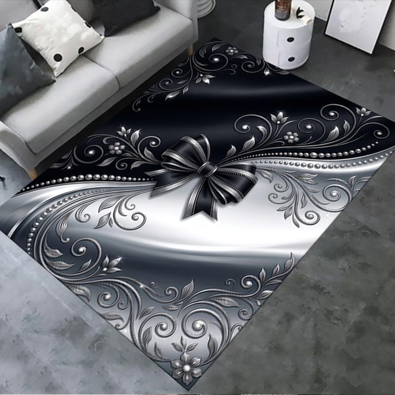 

2025 New Gorgeous bow Carpet Rug for Living Room Bedroom Home Sofa Decoration,Kids play Non-slip Floor Mat 40x60cm( 15x23in )