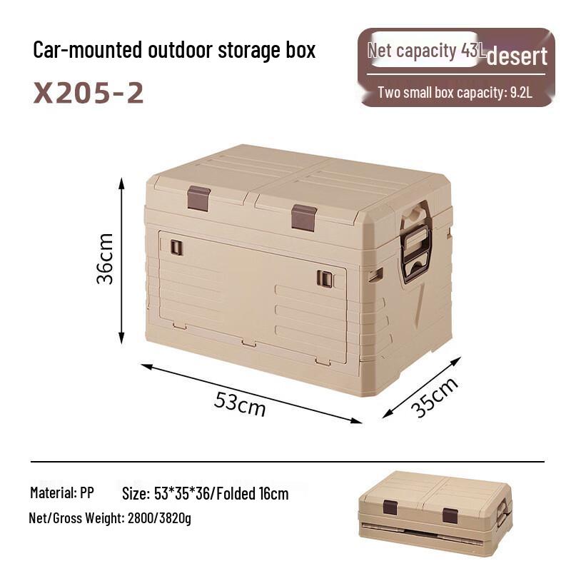 Foldable Outdoor Picnic Storage Organizer Box