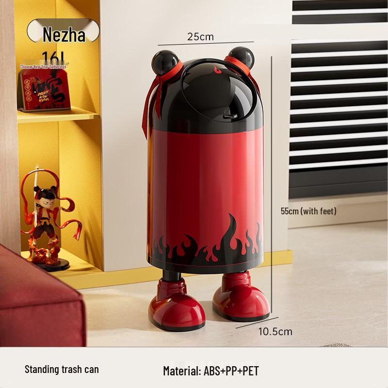 ZISIZ Kitchen Slim Open-Lid Trash Can