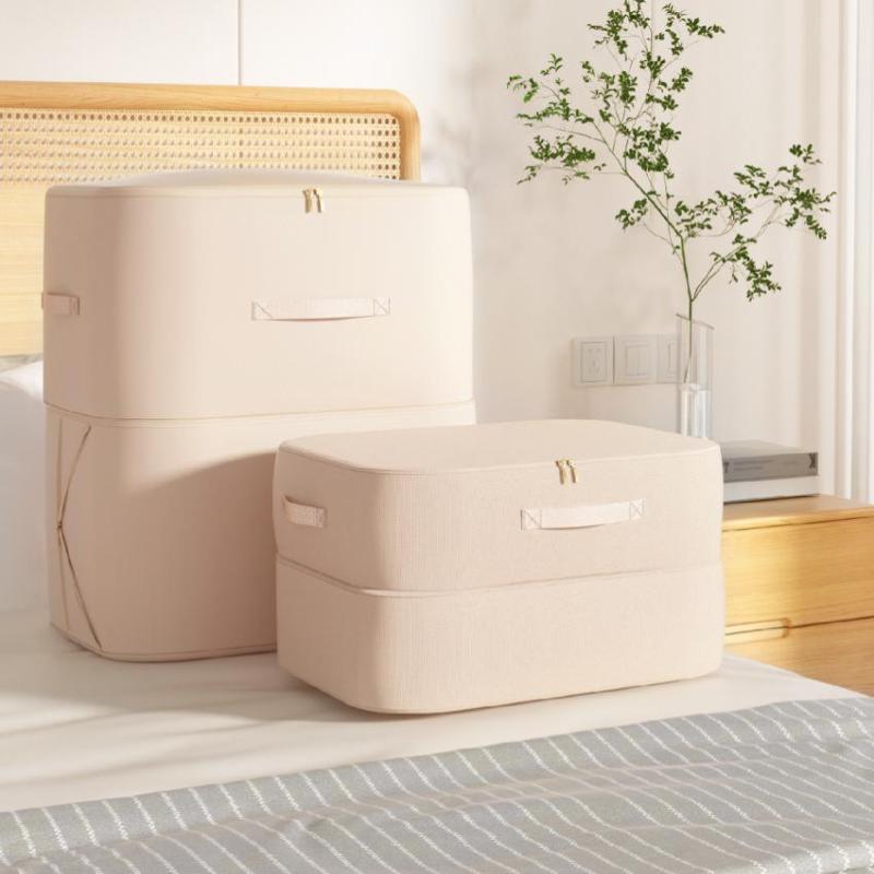 1Pcs Heavy-Duty Self-Compressing Storage Bag - Portable Organizer For Clothes , Blankets & Quilts, Ideal For Closet Organization