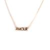 Les Trésors De Lily [N2532] - Gold Plated Necklace 'Amour' Rose Gold - 20x5 Mm