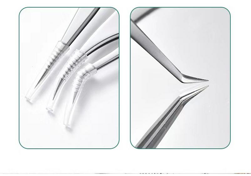 Ukraine Precision Curved Eyelash Tweezers for False Lash Application