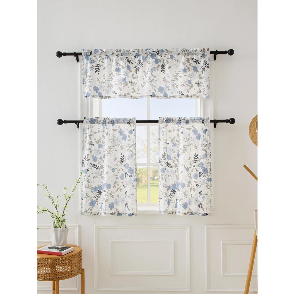 140 * 46CM (1 PCS) 68 * 60CM 60 * 91CM (2pcs) Série de flores pequenas cortinas de cozinha adequadas para cozinhas