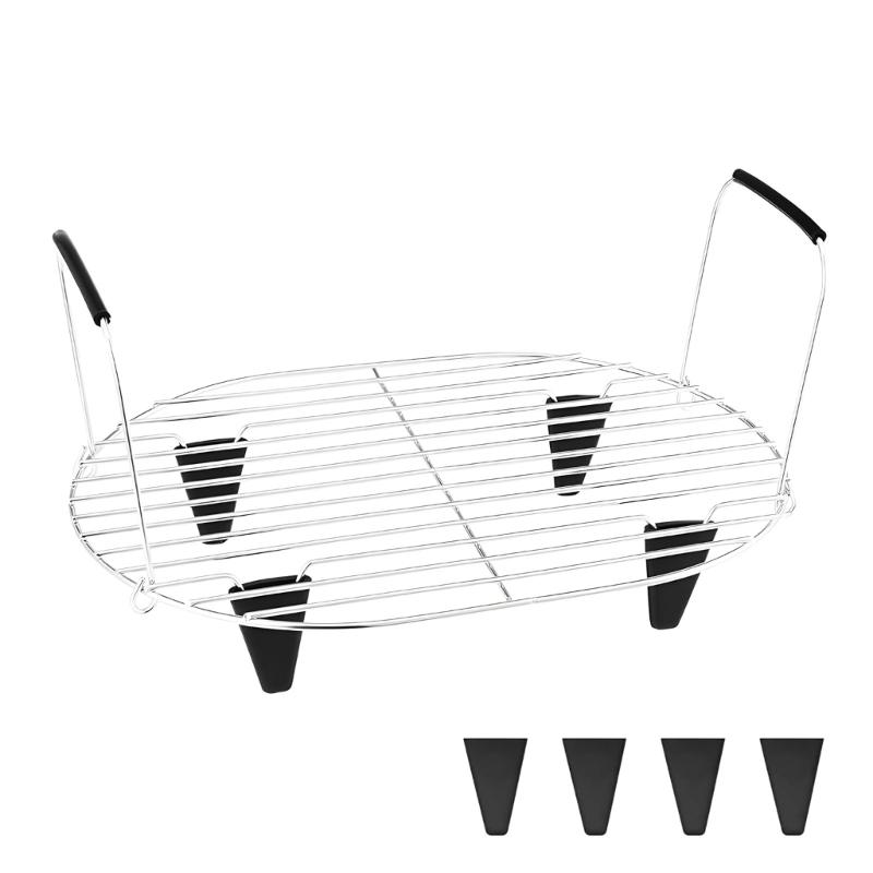 

Set Of 1 Universal Cooking Rack Compatible 8.5 Quart Slow Cookers From Premium Stainless Steels featurings Safety 1