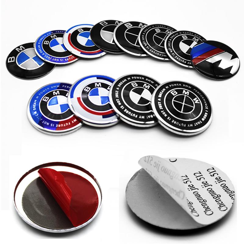 1 Stück 45mm 47mm Auto Lenkrad Dekoration Abzeichen Aufkleber Logo Zubehör Für BMW E46 E90 E60 F30 F10 E39 E36 F20 E87 E90 E70