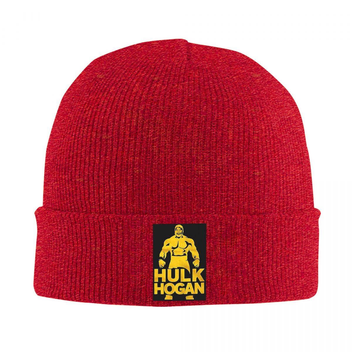 

Hulk Hogan Warm Knitted Cap Fashion Bonnet Hat Autumn Winter Outdoor Beanies Hats for Men Women Adult One Size