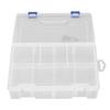 Compartment Box 2 Layer 8 Grids Small Parts Organizer Transparent PP Storage Container with Adjustable Dividers
