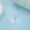 Baby Fußabdruck Halskette Kette Geschenk für Frauen Mann Vater Mutter Edelstahl Schmuck
