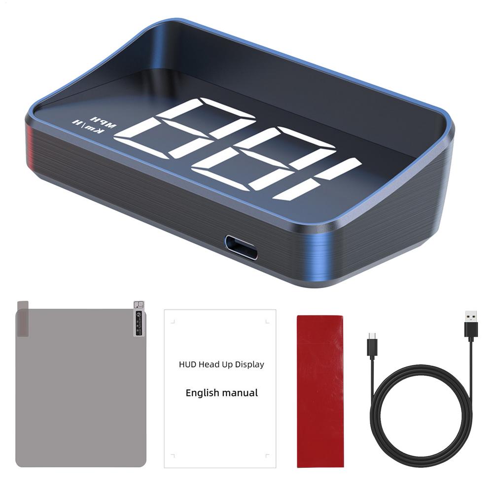 head-up display hud car universal GPS high-definition speedometer compass car display Motorcycle Front Window Projection Gauge белый