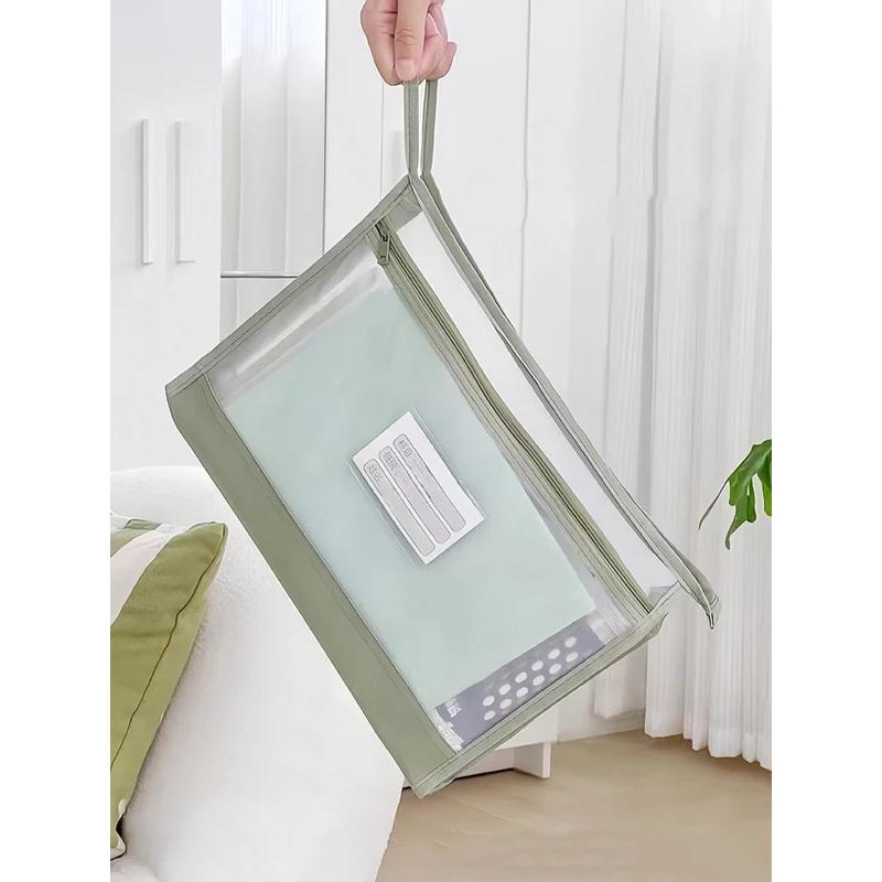 A4 Nylon Mesh Bag – Transparent Portable Storage Pouch for School & Office Supplies