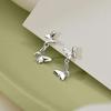 925 Silver Butterfly Earrings for Women Girls Fashion Jewelry Gift Trendy Accessories