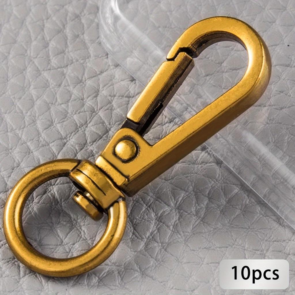10Pcs Swivel Lobster Clasps, Classic Swivel Trigger Snap Hooks, Push Gate Snap Hook Bag Clips for Lanyard DIY Outdoor Keychain