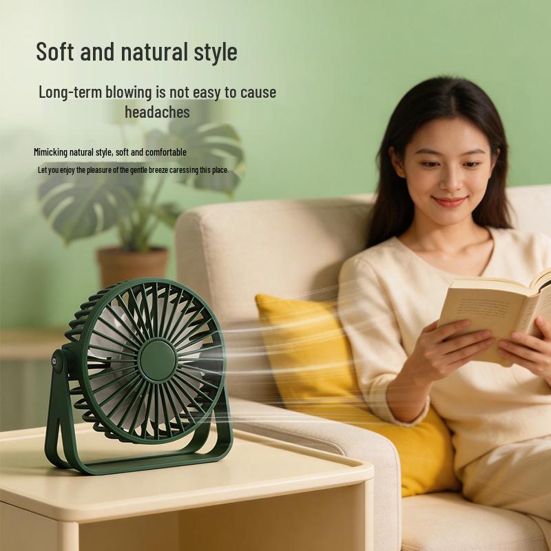 2026 USB Desktop Fan: High-Power Circulation for Office, Living Room & Dormitory.