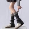 Knitted Leg Warmers Breathable Long Socks Y2K Crochet Heap Socks  Autumn Winter