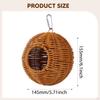 Hanging Imitation Rattan Bird Nest Hammock Home Decor Gift Hand Woven Parrot House with Cushion for