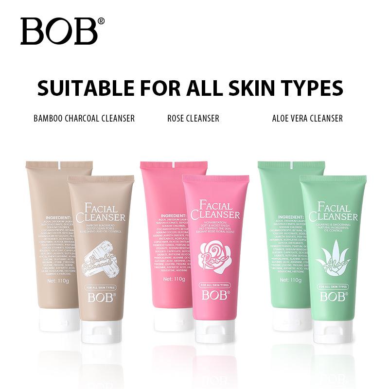 BOB Oil Control Facial Cleanser, Clean Pores, Remove Oil and Exfoliate, Mild and Non-irritating, Hydrating and Moisturizing Cleanser