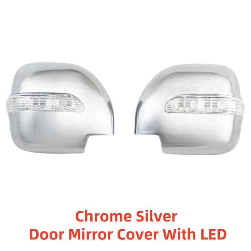 Car ABS Chrome Rearview Accessories Plated Trim Door Mirror Cover With LED For Mitsubishi Montero V73 2001 2002 2003 2004 2005 Chrome