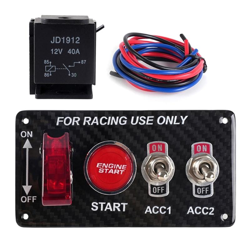 Ignition Control Panel Push Toggle for Truck Motorsport Motorhomes