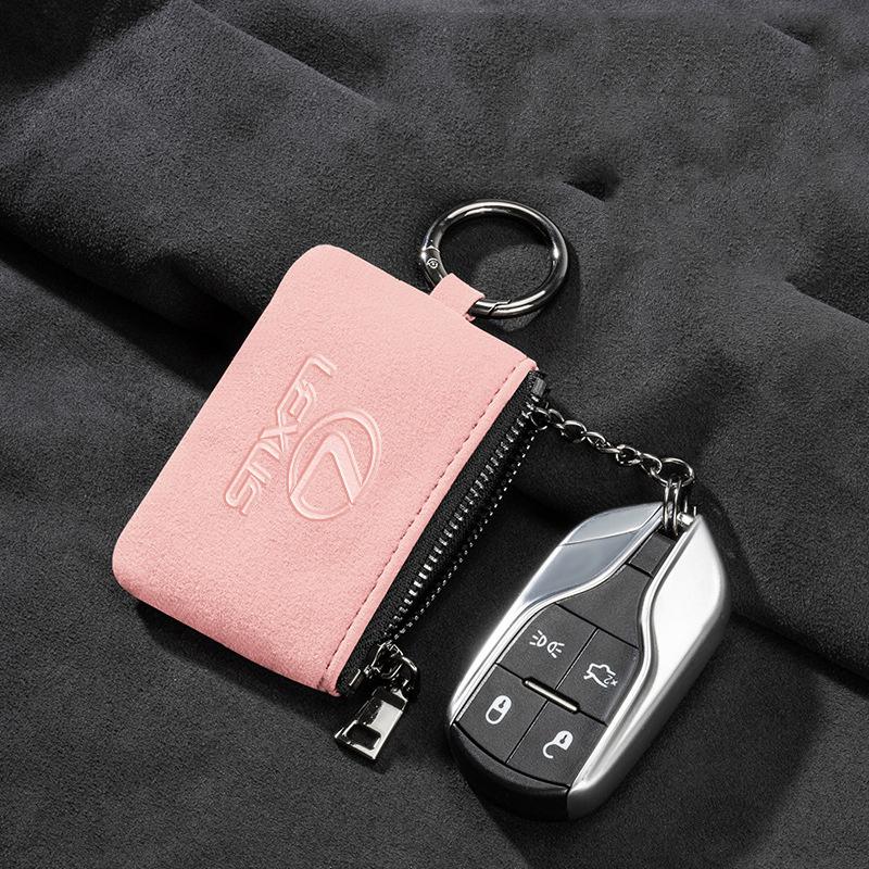 Car Key Bag Suede Coins Wallet Mini Card Pouch For Lexus NX IS RX ES GX LX LS UX GS 200 260 300 350 NX200 NX300 RX350 ES300
