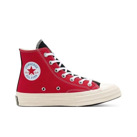 Converse Chuck 70 Hi Logo Play - White Rush Blue 166747C