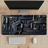 Oval Tactical Gun Large Mouse Pad Precision Gaming Design Desk Pads Anti-Slip Rubber Bottom 900X400 Gaming Keyboard Mousepads