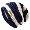 Soft Knit Skullies Beanies for Women Slouchy Winter Hat Fashion Stripe Stitching Beanie Female Streetwear Cap Warm
