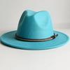 Deep Purple Fedora Felt Hat Men'S And Women'S Universal Solid Color Fedora Hat Women'S  Wide Brim Classic Jazz Hat Church Hat