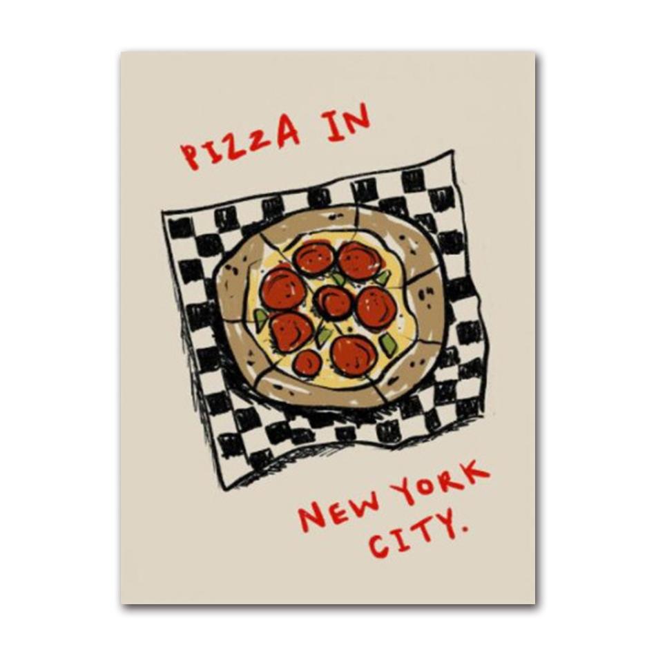 Retro Cooking Bon Appetit Quotes Posters Paris Croissants Pizza Prints Canvas Painting Kitchen Shop Wall Art Pictures Room Decor