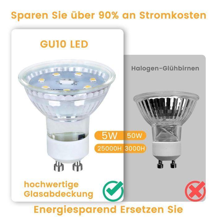 LED Bulb - NETTLIFE - GU10 4.8W 3000K - Angle 110° - Non-dimmable - Pack of 10