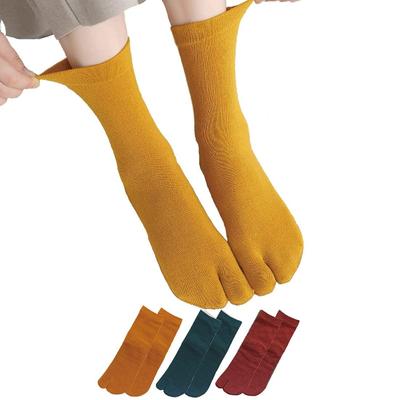 Lino Ulu Set of Tabi Socks for Perfect for and Fall 3-Pair Socks, Two-Toe Crew-Length Women, Spring, Summer, (Colorful Set)