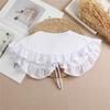 Summer Bow Tie Shawl White Fake Collars for Women Removable Dress Detachable Collar Wrap Shawl  False Collar Decor