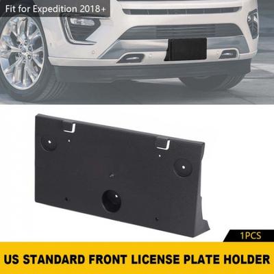 Black Front Bumper License Plate Tag Holder Accessorie For Ford Expedition 2018+