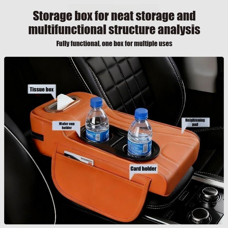 Car Center Armrest Box Elevator Pad Multi-Function Four-In-One Vehicle Tissue Box Cup Holder High-End Sensation Accessory