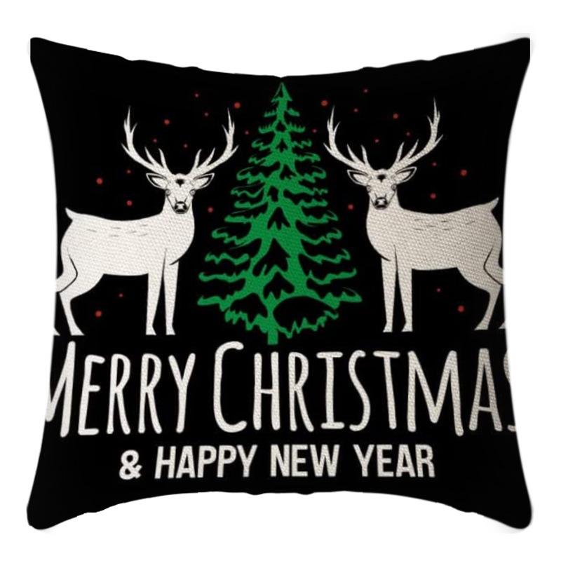 New Christmas Throw Pillow, Polyester Linen, Festive Dress Cushion, Bedroom Living Room Square Pillow, Cushion Pillow Case