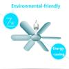 220V Tragbarer 6-Blatt Mini-Deckenventilator Einfach aufhängbar Einfach aufhängbar Netzstecker Schalter 7W Neu