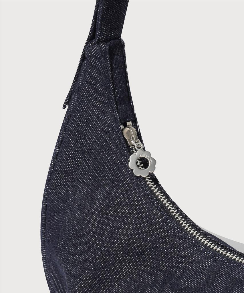 Covernat Woman Clover Heart Flat Ribbon Shoulder Bag Indigo Dark