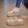 Premium Thick-soled Slippers Women's New Summer 2025 Outer Wear Small Height-increasing Cool Slippers Seaside Beach Slippers