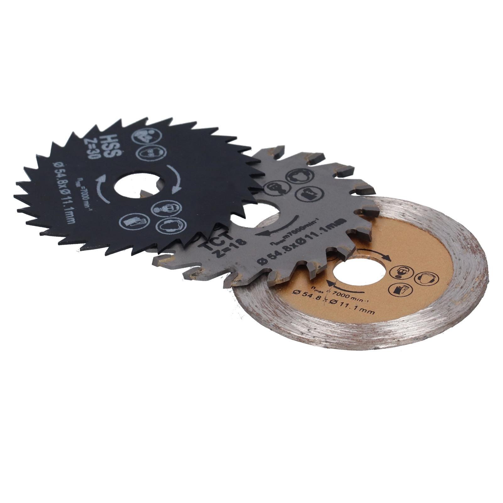

Circular Saw Blades Set 54.8 mm HSS Mini Circular Saw Blades and Mandrel for Cutting Metal Wood