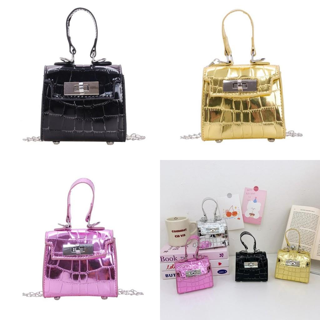 Pu Mini Shoulder Bag For Kid With Laser Stone Texture And Breathable Durable Material