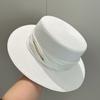 New Summer Women's Boater Beach Hat Wide Side Female Casual Panama Hat Lady Classic Flat Bowknot Straw Sun Hat Women