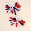 2Pcs Trendy Firework Hair Ties Rainbow Curly Ribbon Elastic Rubber Bands For Girls Kids Cute Hair Ropes Daily Hair Accessories