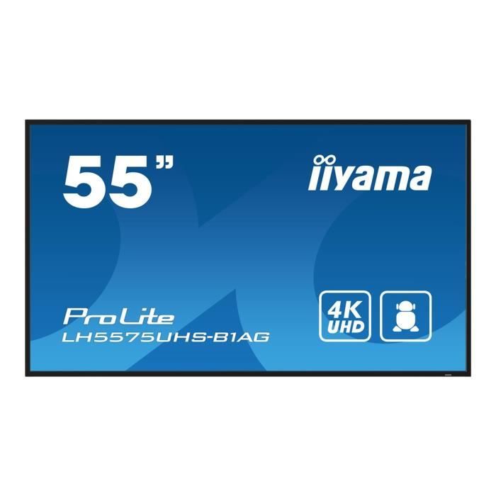 Écran LCD - Iiyama - ProLite LH5575UHS-B1AG - 55 Pouces - 4K - Rétro-éclairé LED