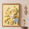 Diamond Painting Kit Adorable Teddy Bear Daisy Home Decor & Craft Hobby Gift, 5D DIY, Beautifully Designed (138 Characters)