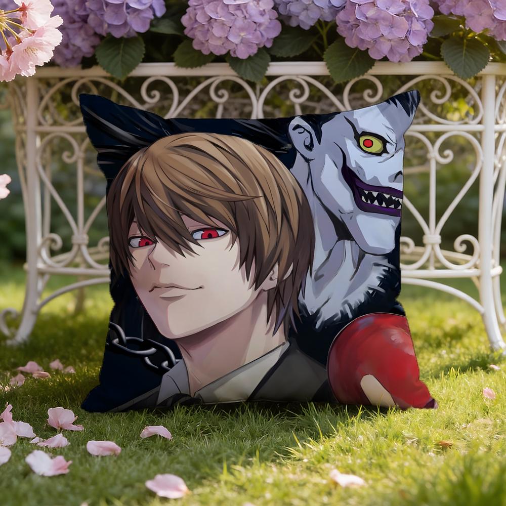 Anime D-Death N-Note Cushion Cover Home & Car Dual-Scene Pillow Cover: Reversible for Premium Comfort