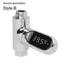 Water Thermometer LED Display Bathing Temperature Meter Shower Water Temperature Monitor 5-85℃ Flow Self-powered Bathroom Tools