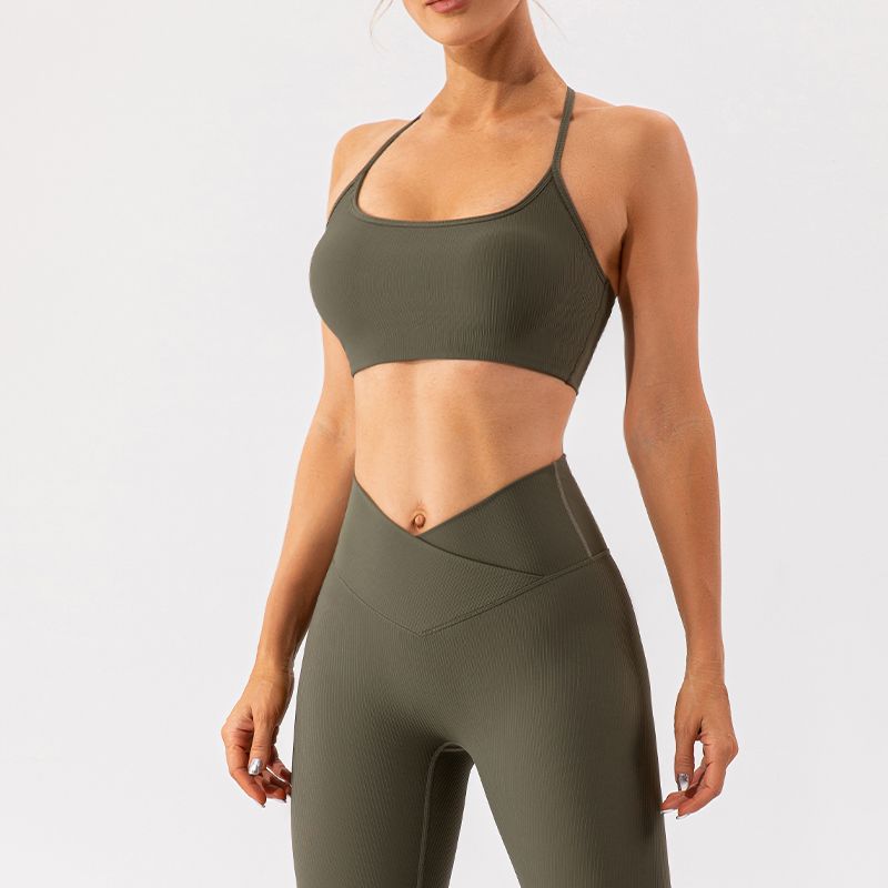 T-Type Beauty Back Exercise Underwear Women's Shockproof Push-up Pilates Tops Workout Clothes Vest Yoga Clothes Bra Outwear