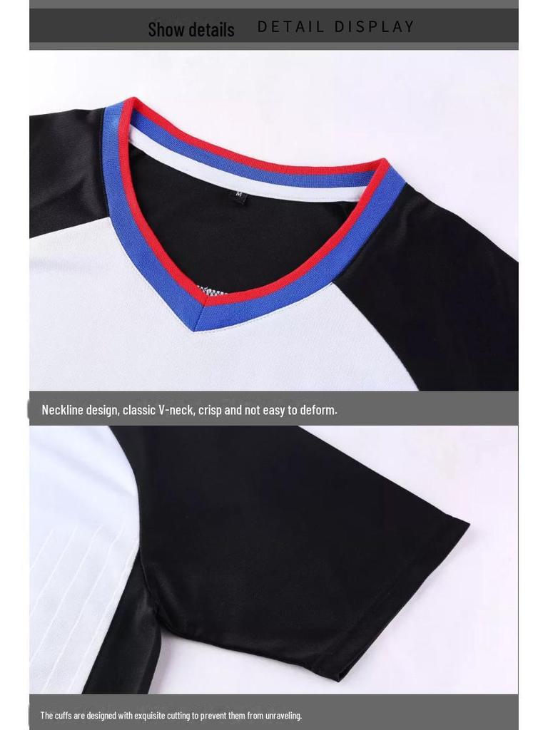 Unisex Basketball-Schiedsrichteruniform: Kurzarm-Oberteil und lange Hose, atmungsaktiver Sportstoff mit Aufdruck