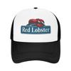Mode Rétro logo restaurant homard rouge Casquette de baseball en maille Style décontracté Visière Solaire Dames